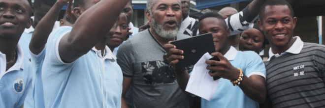 Nigerian Movie star Zack Orji visits CUIB